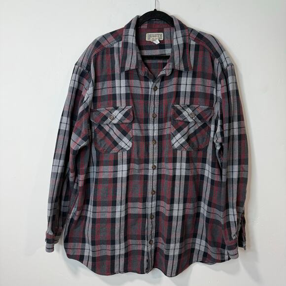 Duluth Trading Co Men's Burlyweight Flannel Shirt Button Down Plaid 2XL Tall - Picture 1 of 8